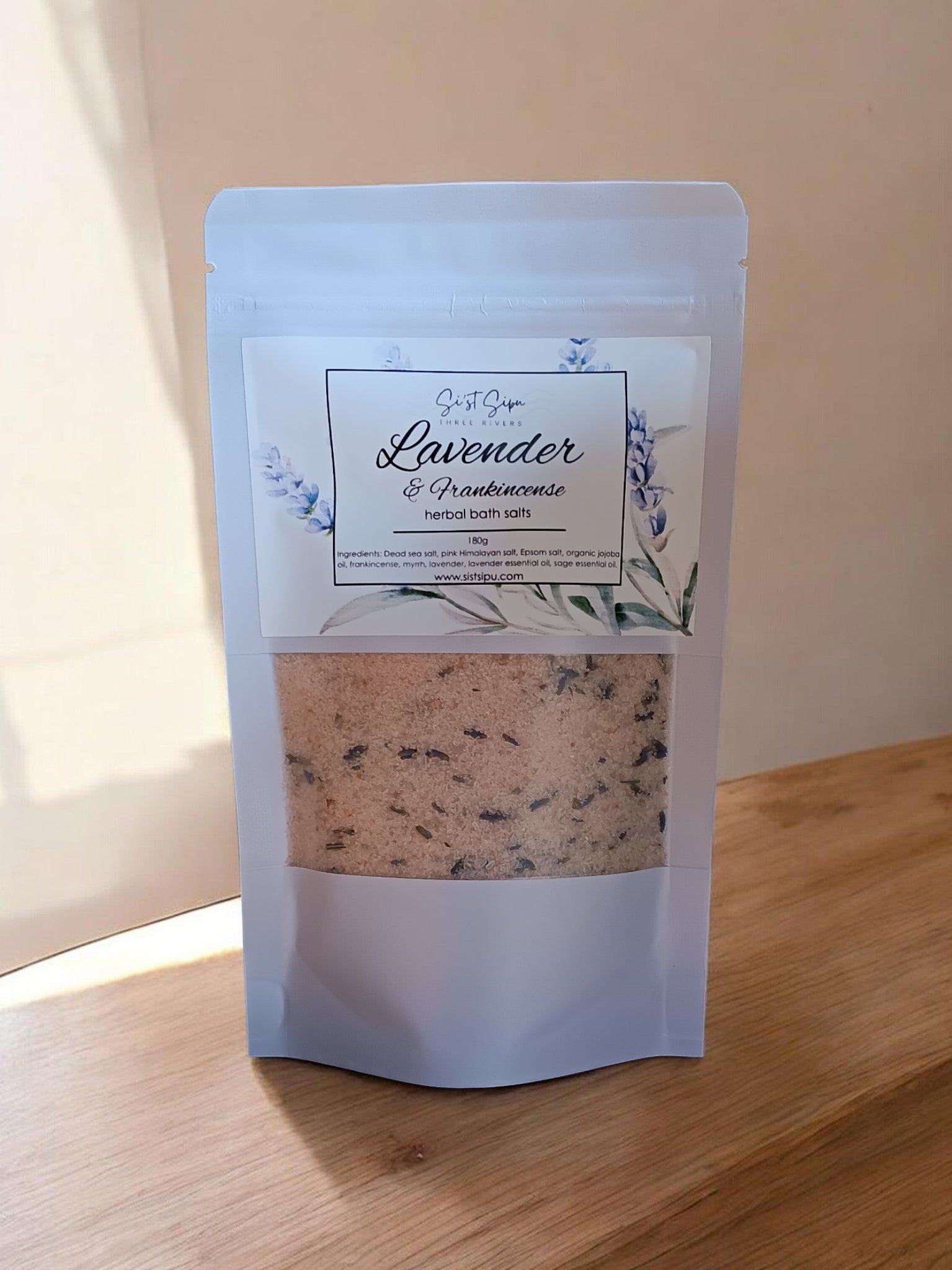 Frankincense & Lavender Herbal Bath Salts – 180g